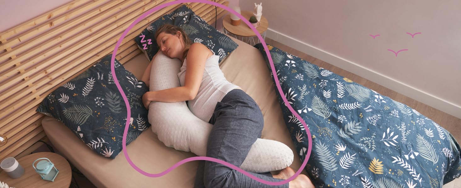 2 en 1 : coussin de grossesse et d'allaitement à la fois