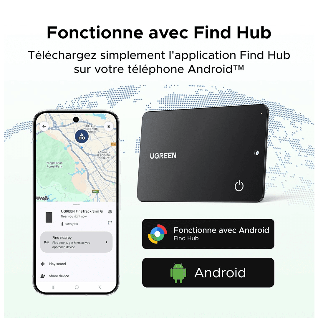 Code 118 Carte de suivi de portefeuille Bluetooth localisateur GPS – Image 2