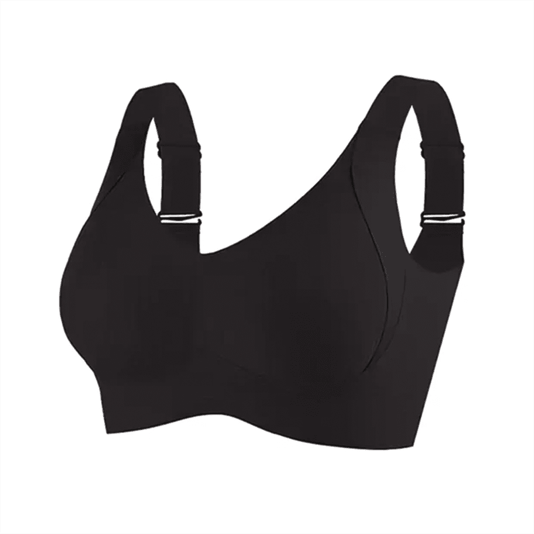 Vue de profil du soutien-gorge Postureva montrant le maintien de la poitrine