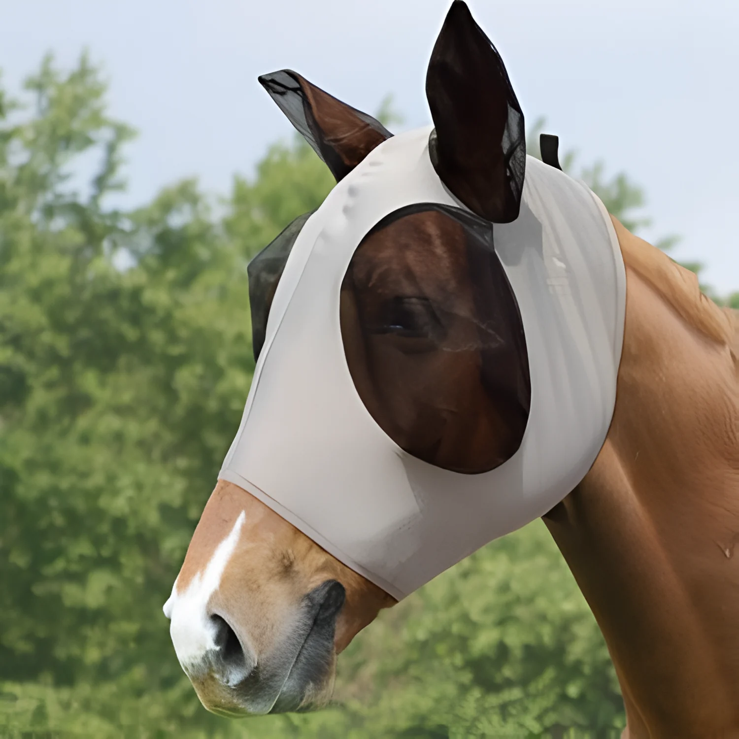 Masque de protection anti-insecte pour cheval - luneria - Gris - Bientôt Épuisé