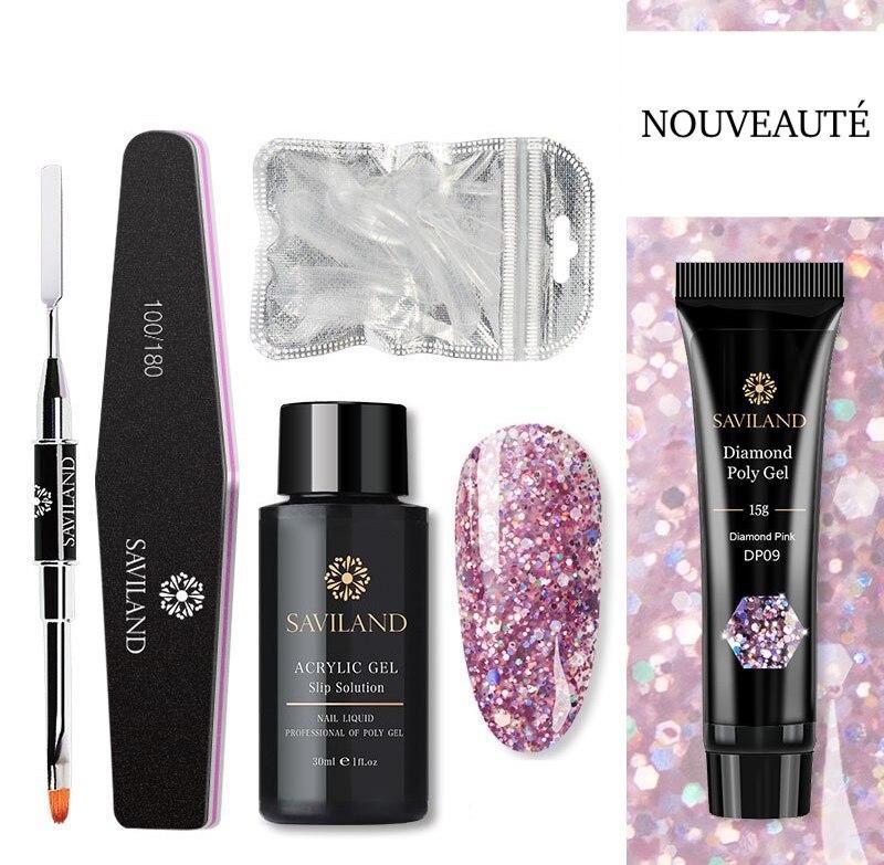 Gel ongles rose blanc