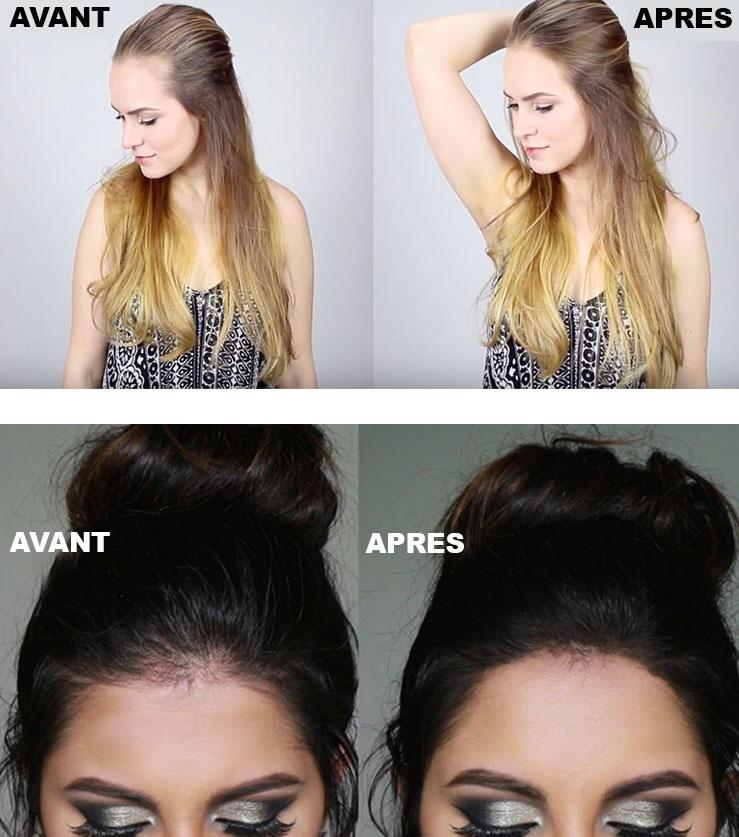 Avant et après utilisation du sérum après 2 semaines