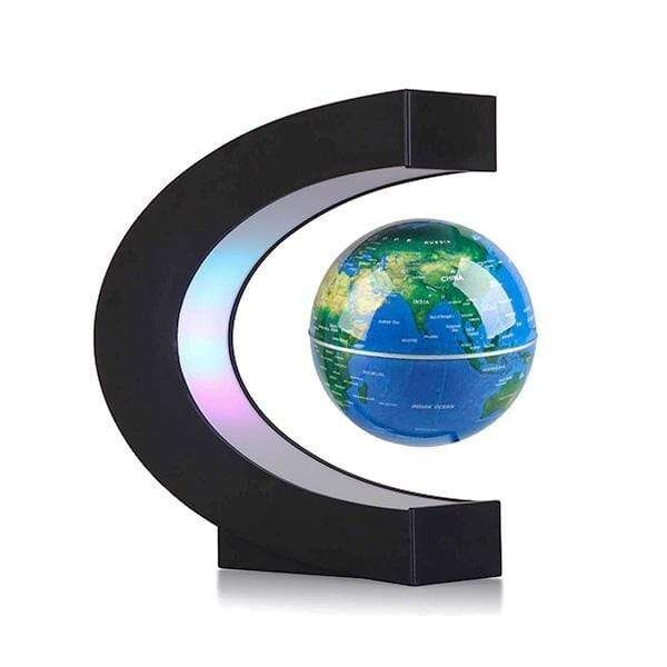 Lampe Lévitation Magnétique Globe Terre – LED Ambiance 17x17 cm – Design Argent ou Océan – Image 2