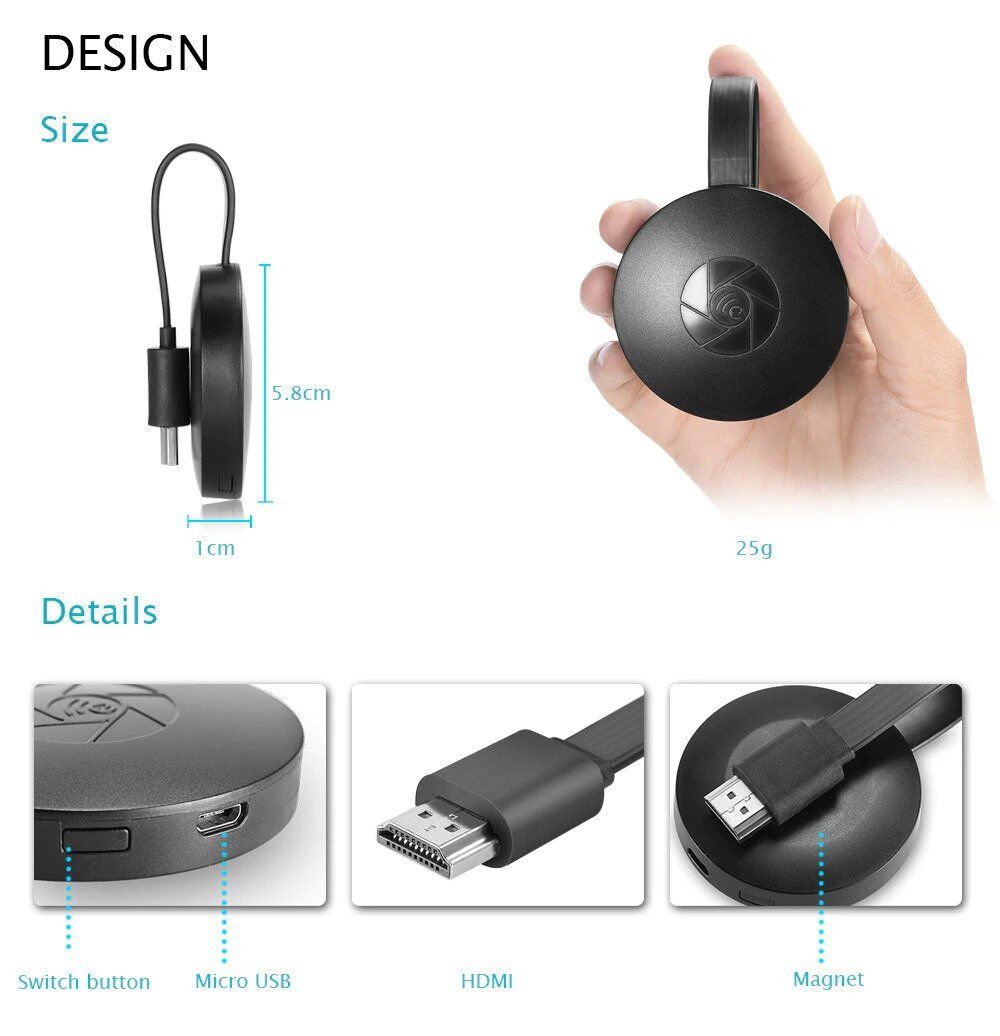 dongle hdmi sans fil - Miracast 4K HDMI écran miroir Wifi Smart tv nativediscount – Image 2