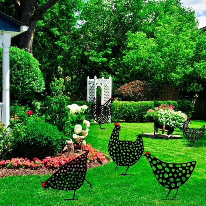 Poules décoratives de jardin – Image 4