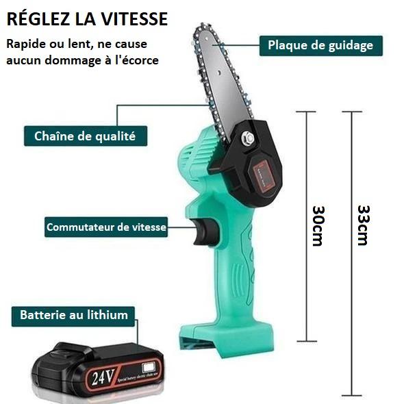 Mini scie à chaîne electrique rechargeable – Image 3