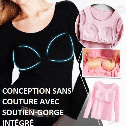 Tee-shirt à manches longues avec soutien-gorge intégré – Image 9