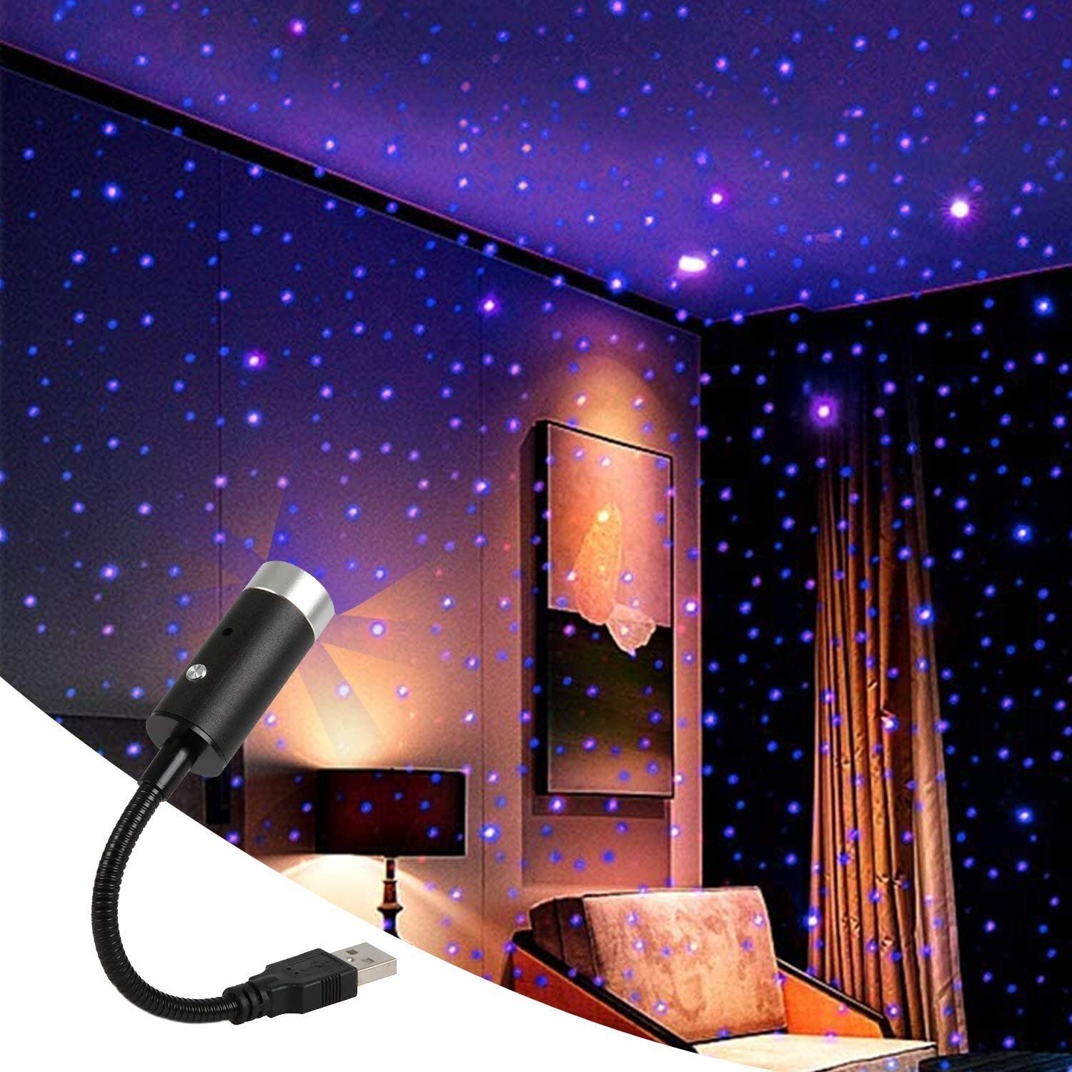 Lampe décorative usb ciel étoilé pour voiture et maison – Image 2