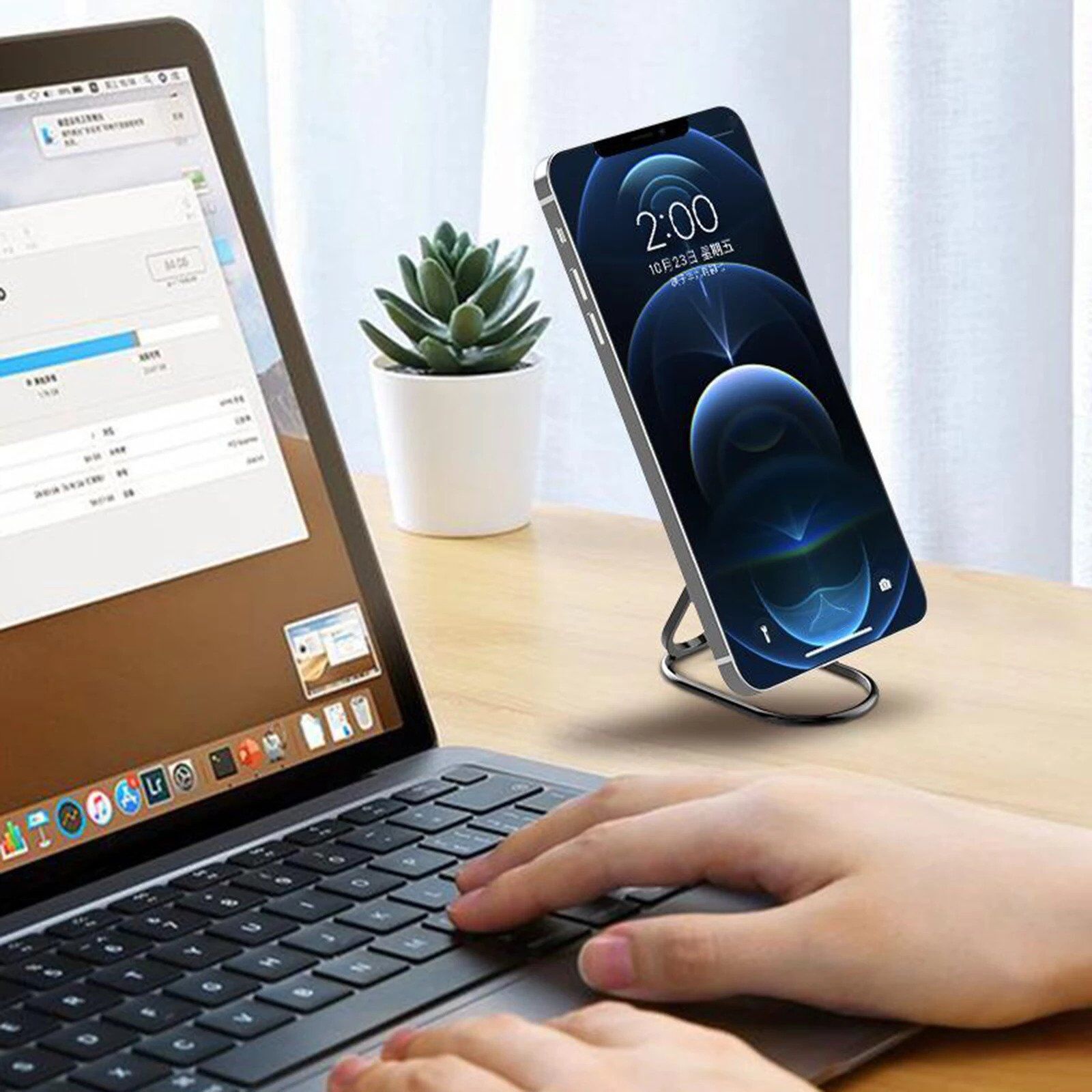 Support magnétique pliant ultra mince compatible avec tous les smartphones – Image 3