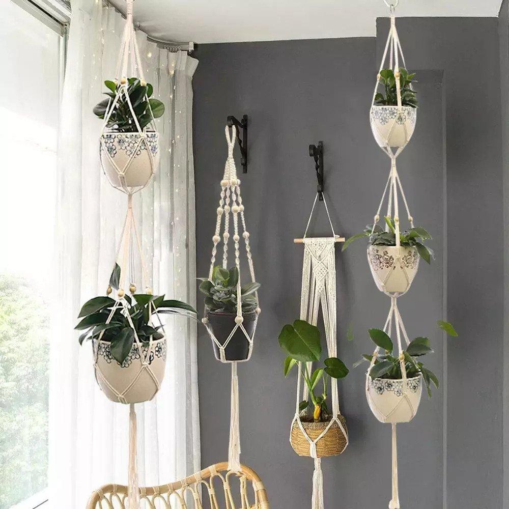Suspension pour plantes en macramé – Image 2