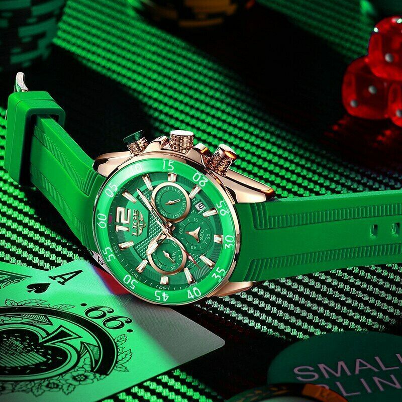 Montre homme bracelet silicone à quartz chronographe sport - boreal – Image 6