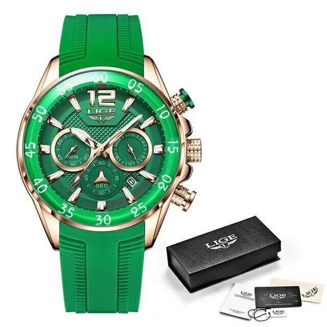 Montre homme bracelet silicone à quartz chronographe sport - boreal