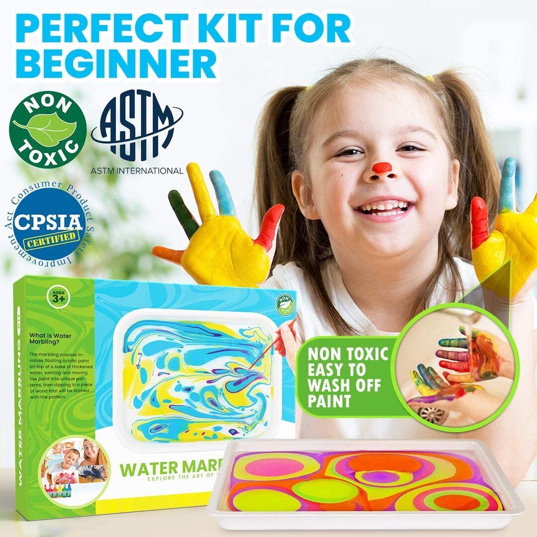 Kit d'art de peinture marbrée à l'eau – Image 3