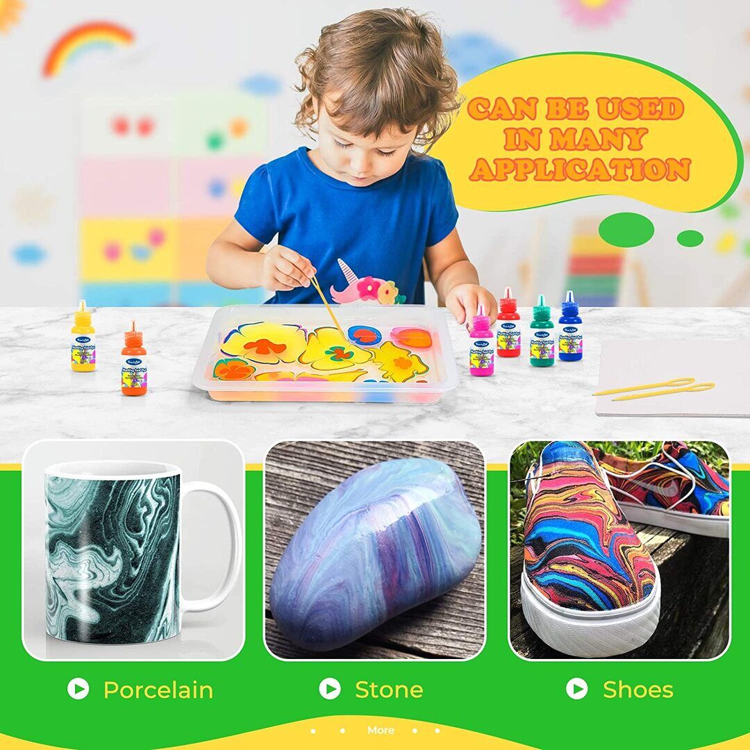 Kit d'art de peinture marbrée à l'eau – Image 4