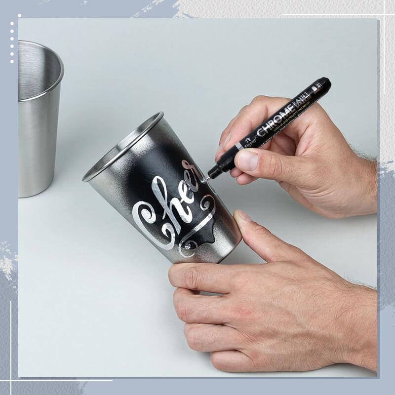 Marqueur miroir argent chrome – Image 10