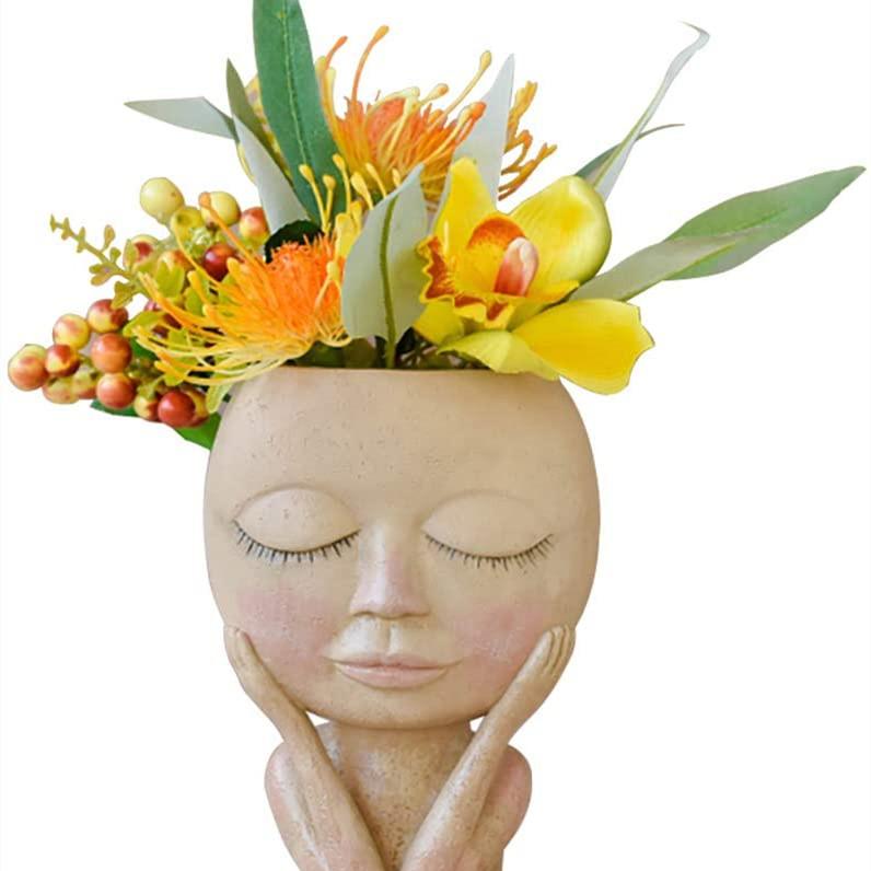 Pot de fleur visage
