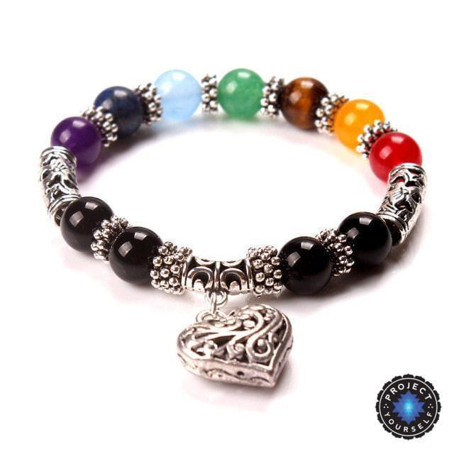 7 Chakra reiki bracelet coeur thérapeutique – Image 3