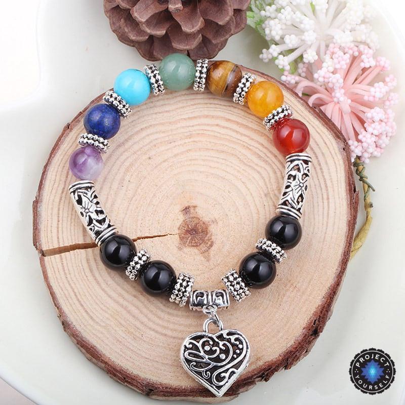 7 Chakra reiki bracelet coeur thérapeutique – Image 4