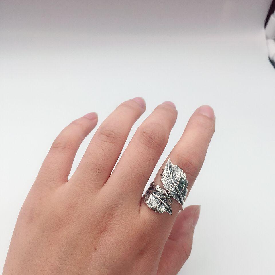 Bague en argent feuille – Image 6