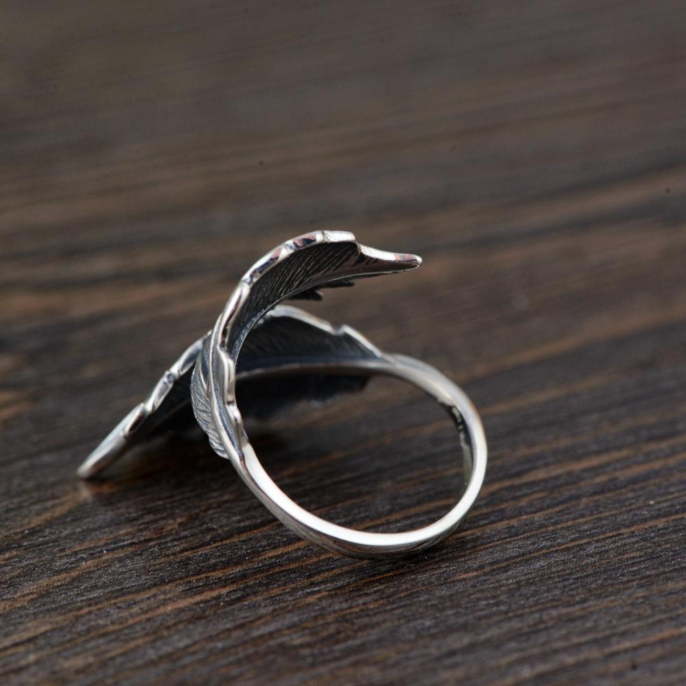 Bague en argent feuille – Image 5