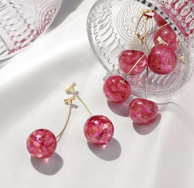 Boucles d'oreilles cerises 3d – Image 4