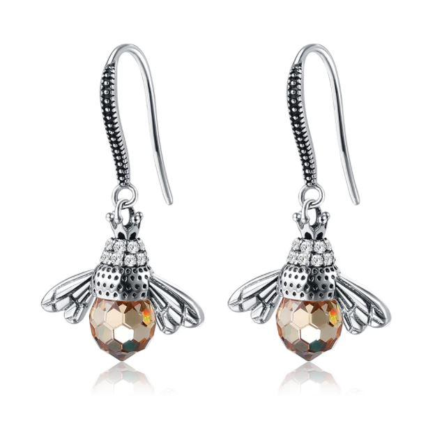 Boucles d'oreilles "reine des abeilles"