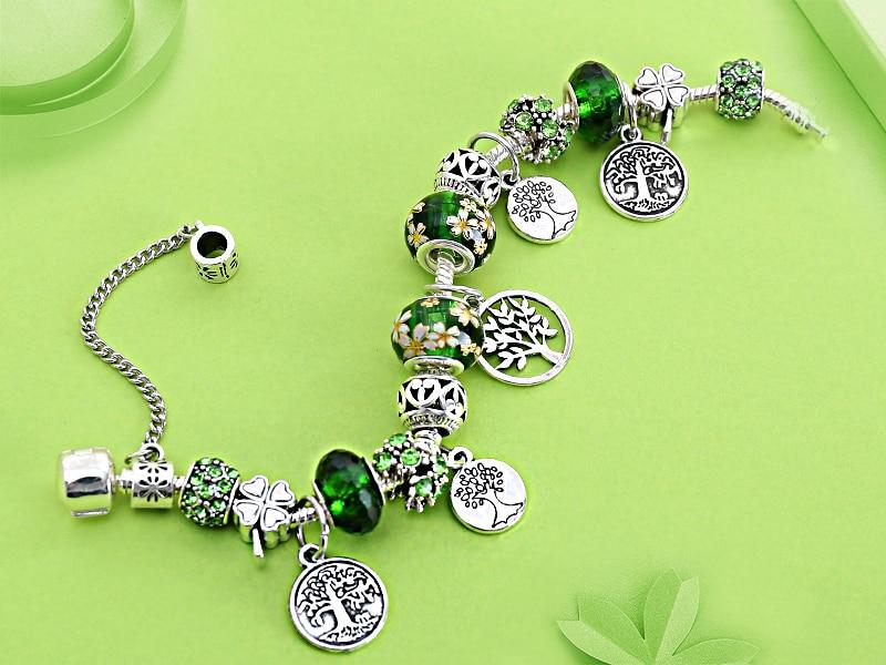 Bracelet arbre de vie en argent et cristal – Image 4