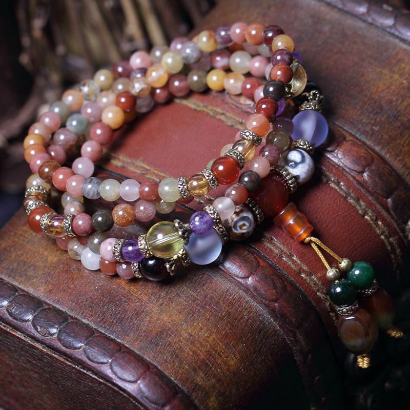 Bracelet mala multi-énergie en quartz naturel – Image 5
