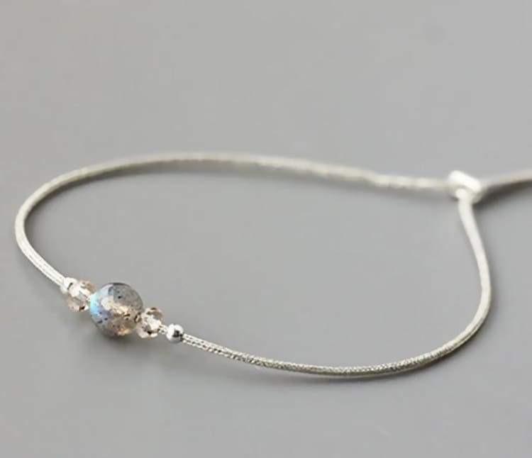 Bracelet pierre de lune en argent sterling 925 – Image 2