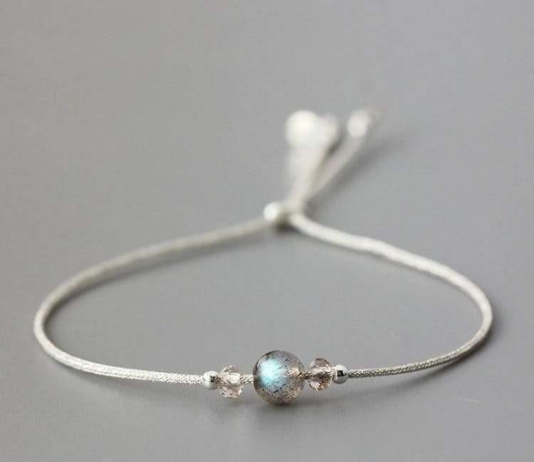 Bracelet pierre de lune en argent sterling 925