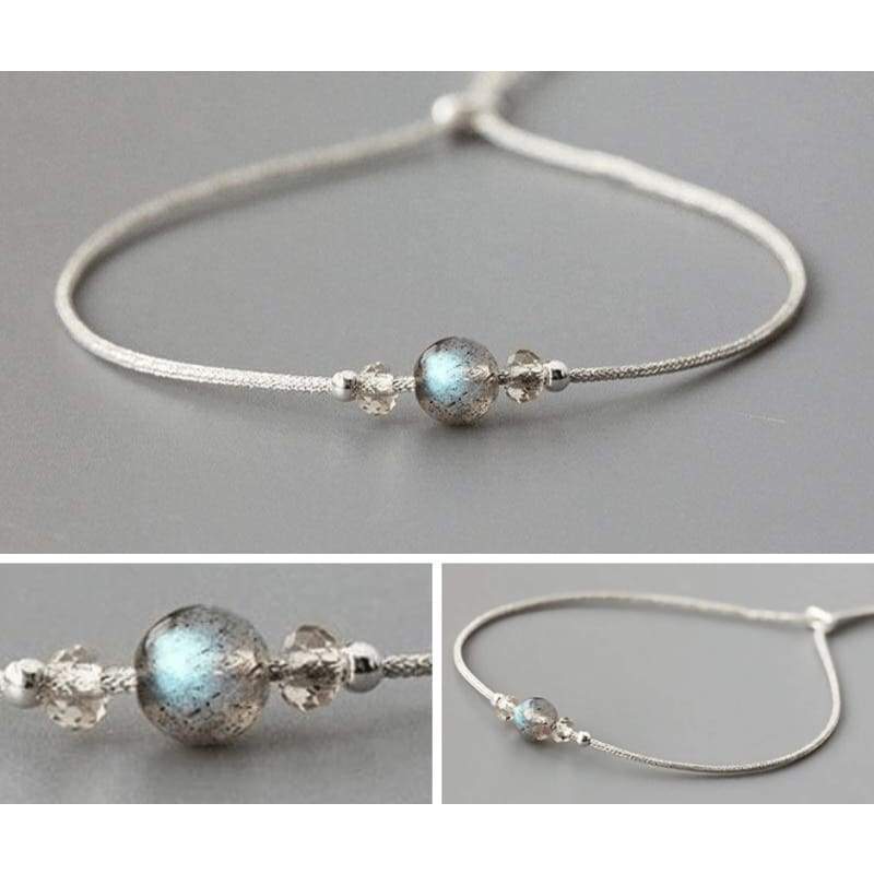 Bracelet pierre de lune en argent sterling 925 – Image 4