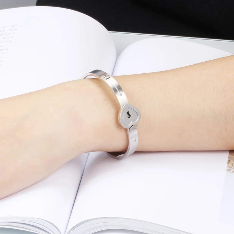 Bracelet serrure coeur avec collier clé – Image 13
