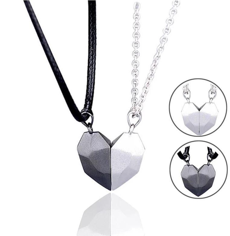 Collier pour couple en forme de cœur – Image 2