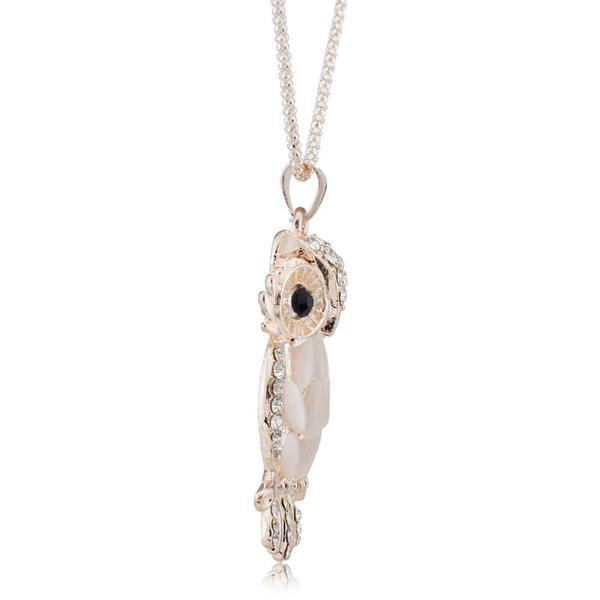 Collier strass et chouette gracieuse – Image 2