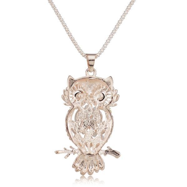 Collier strass et chouette gracieuse – Image 3
