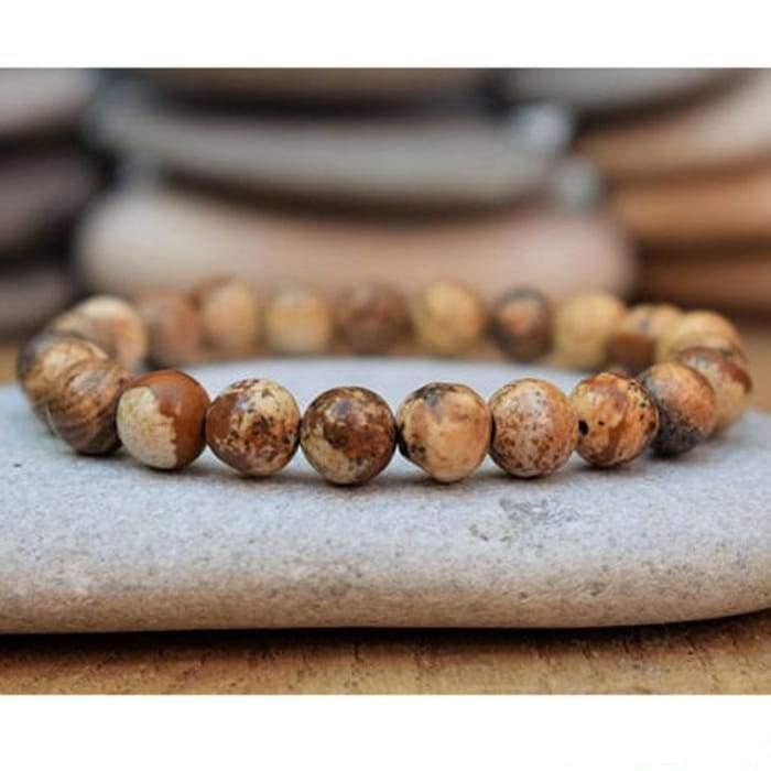 Double bracelet changement Positif en unakite – Image 2
