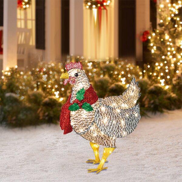 Poule Décorative Lumineuse Avec Écharpe – Image 4