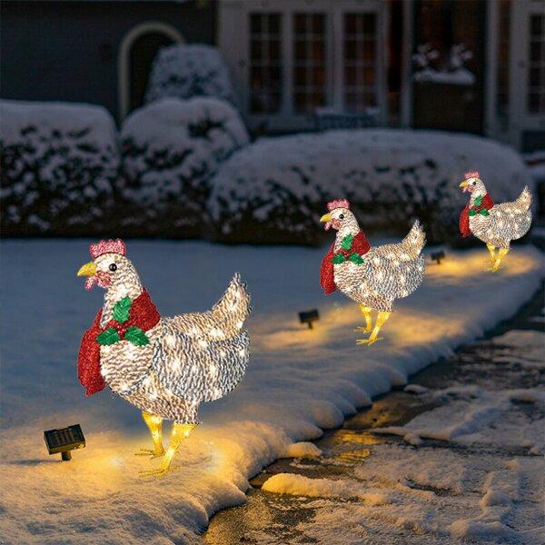Poule Décorative Lumineuse Avec Écharpe – Image 3