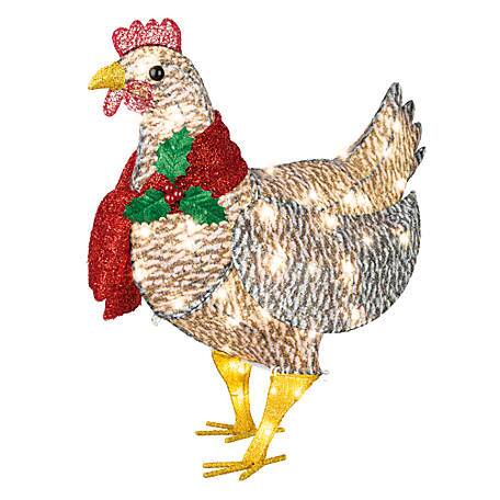 Poule Décorative Lumineuse Avec Écharpe – Image 2