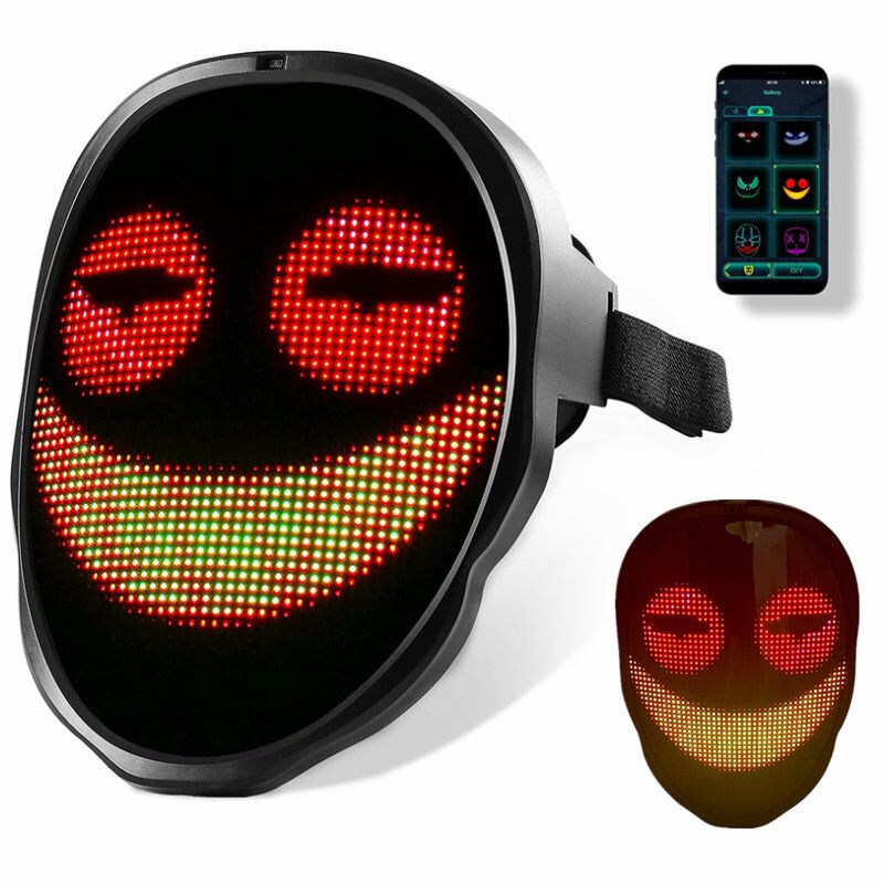 Masque lumineux Halloween à LED programmable