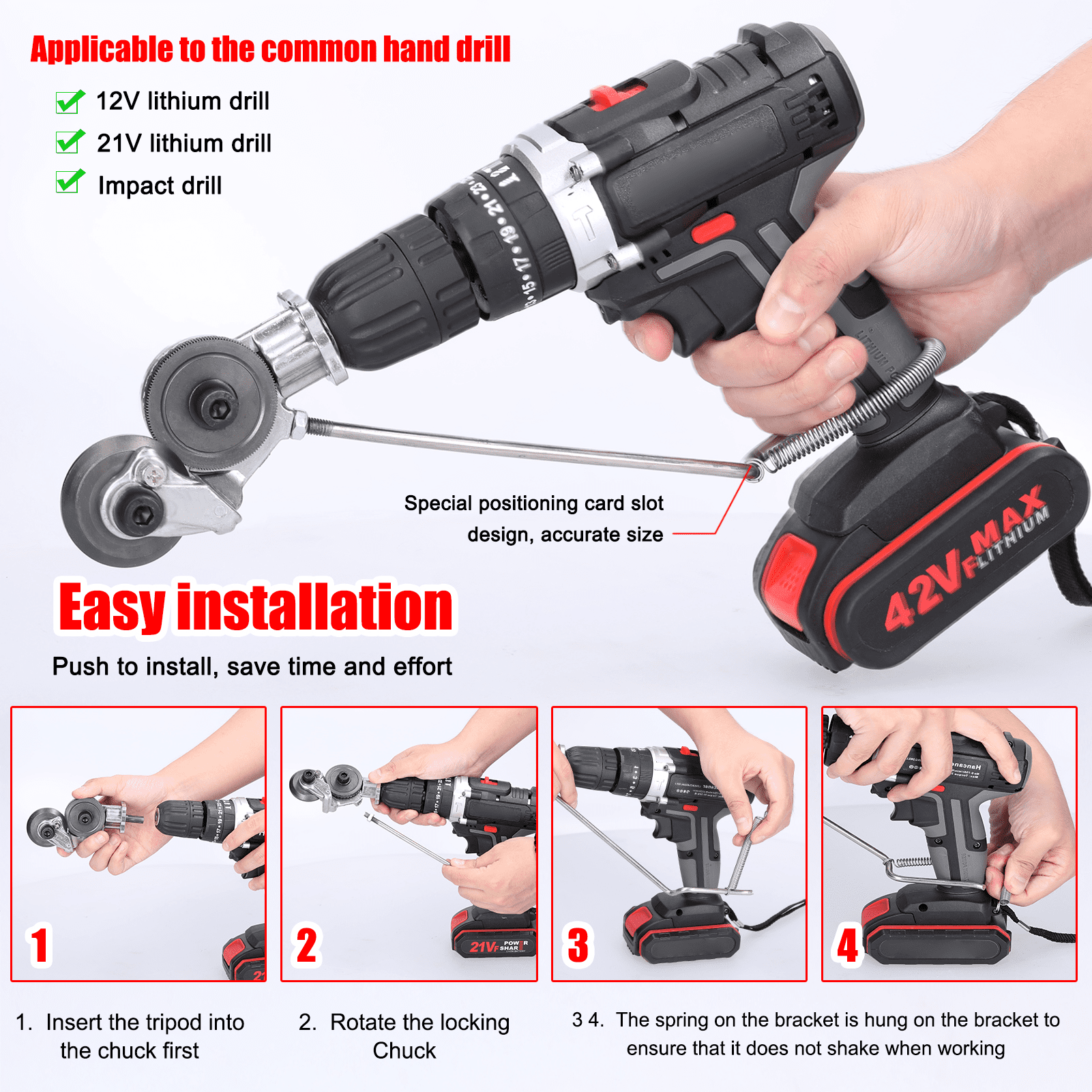 Embout de perçage pour coupeur de tôle électrique – Image 2