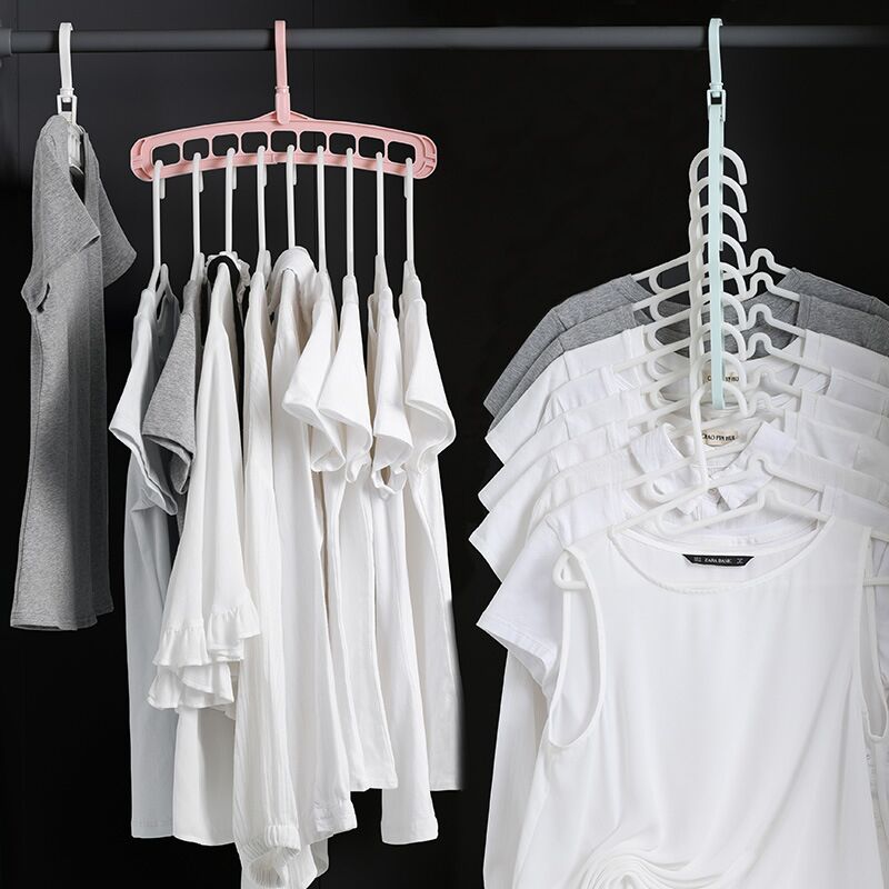 Cintre multifonction xinyuan 9 trous rotatif pliable rangement gain de place pour vetements – Image 2