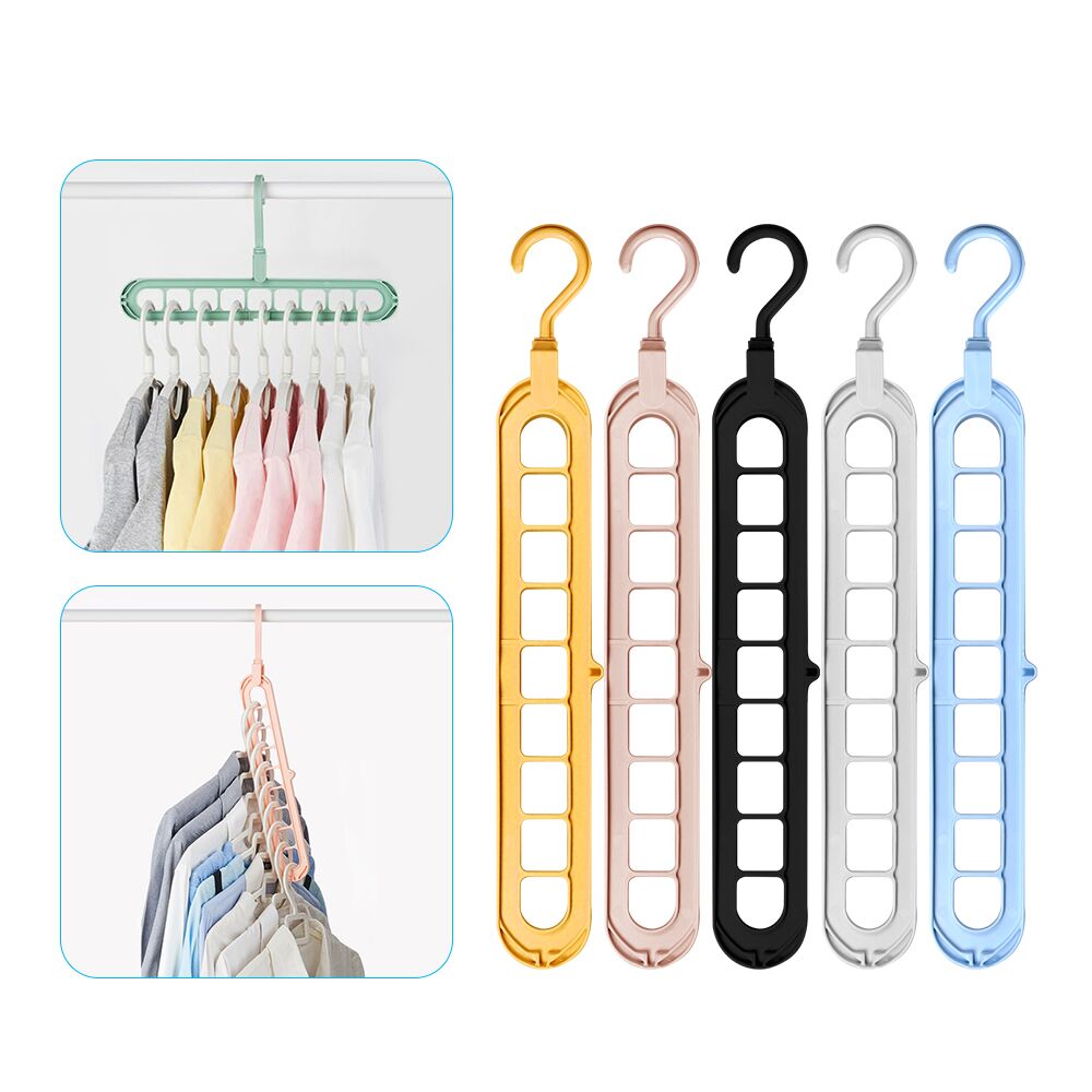 Cintre multifonction xinyuan 9 trous rotatif pliable rangement gain de place pour vetements – Image 7