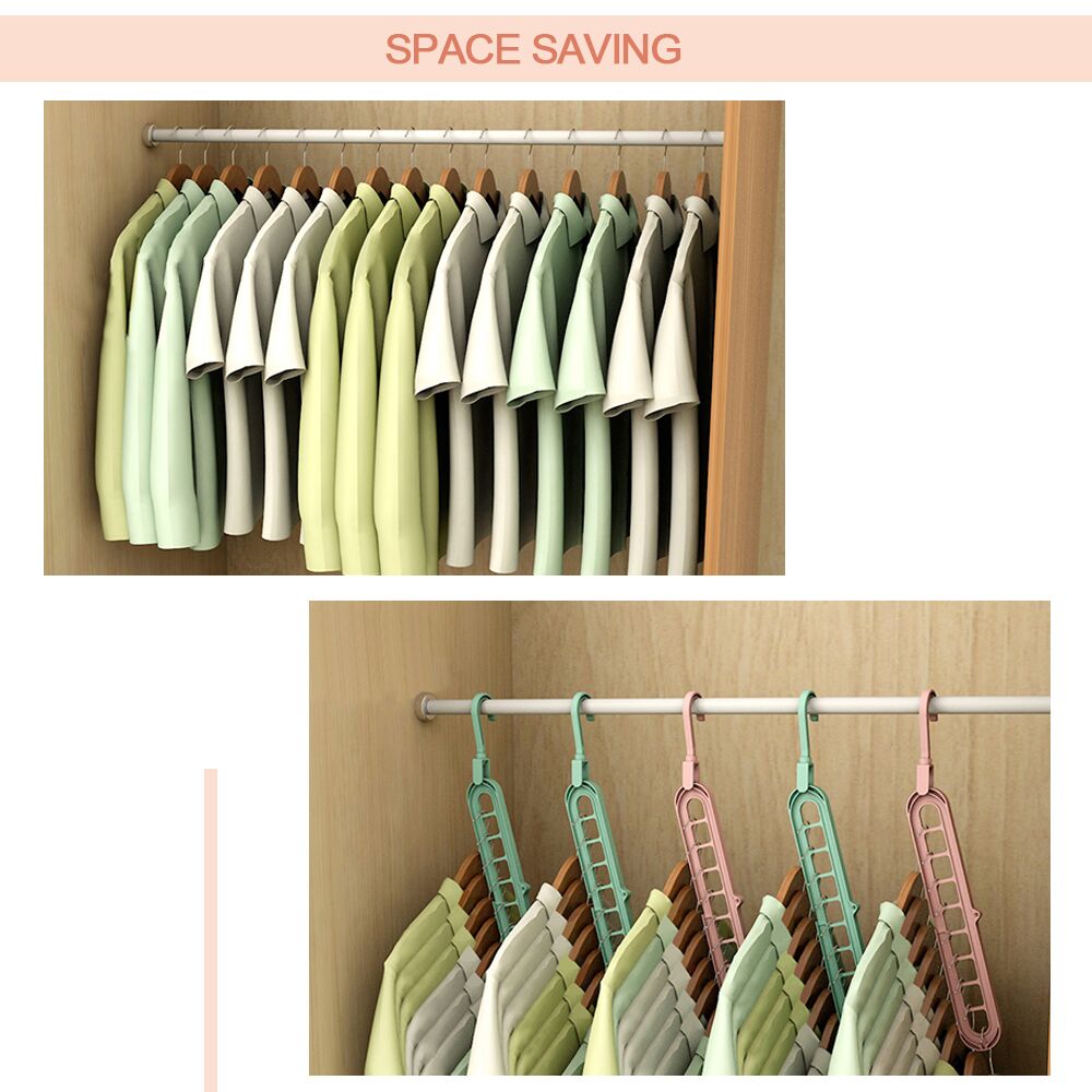 Cintre multifonction xinyuan 9 trous rotatif pliable rangement gain de place pour vetements – Image 9