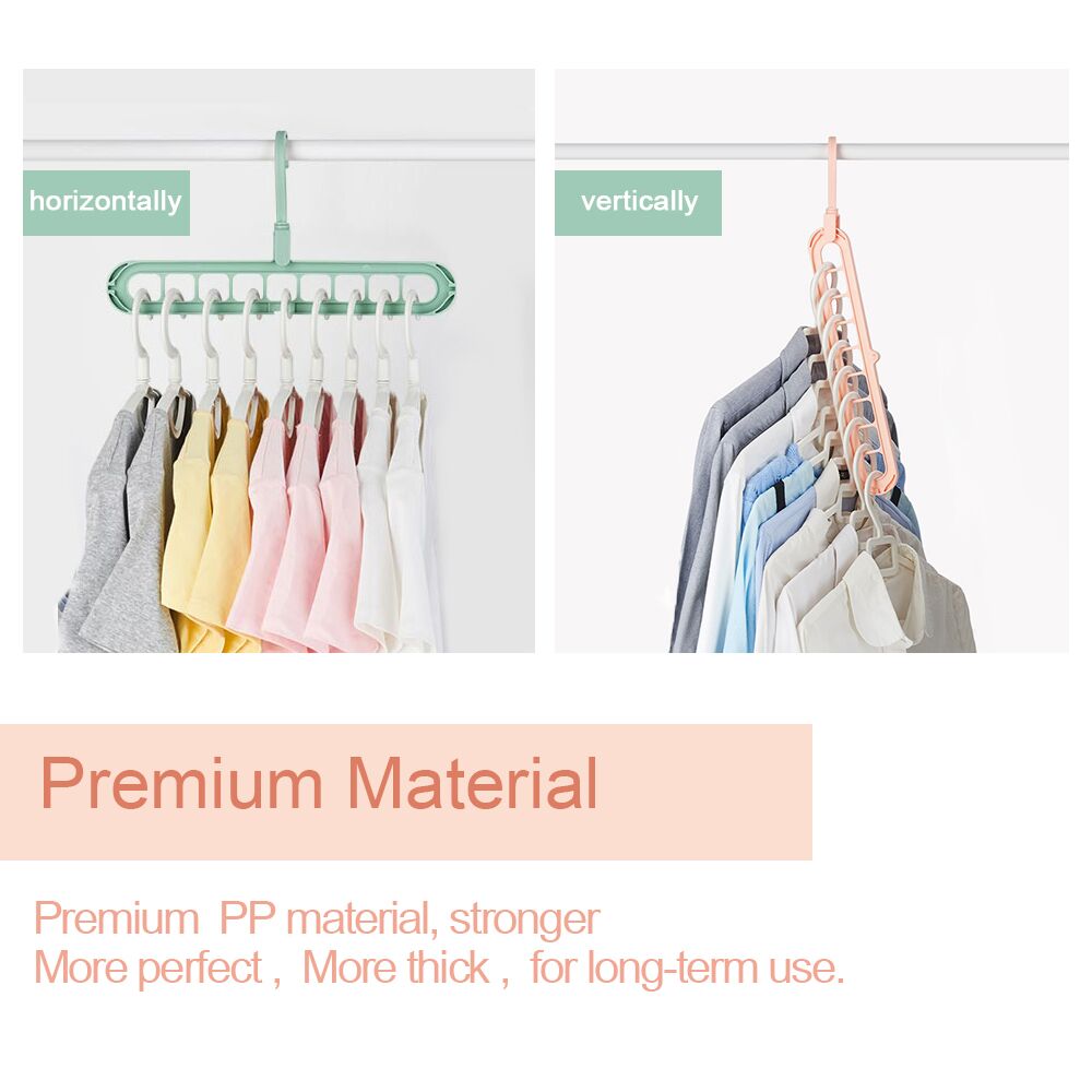 Cintre multifonction xinyuan 9 trous rotatif pliable rangement gain de place pour vetements – Image 10
