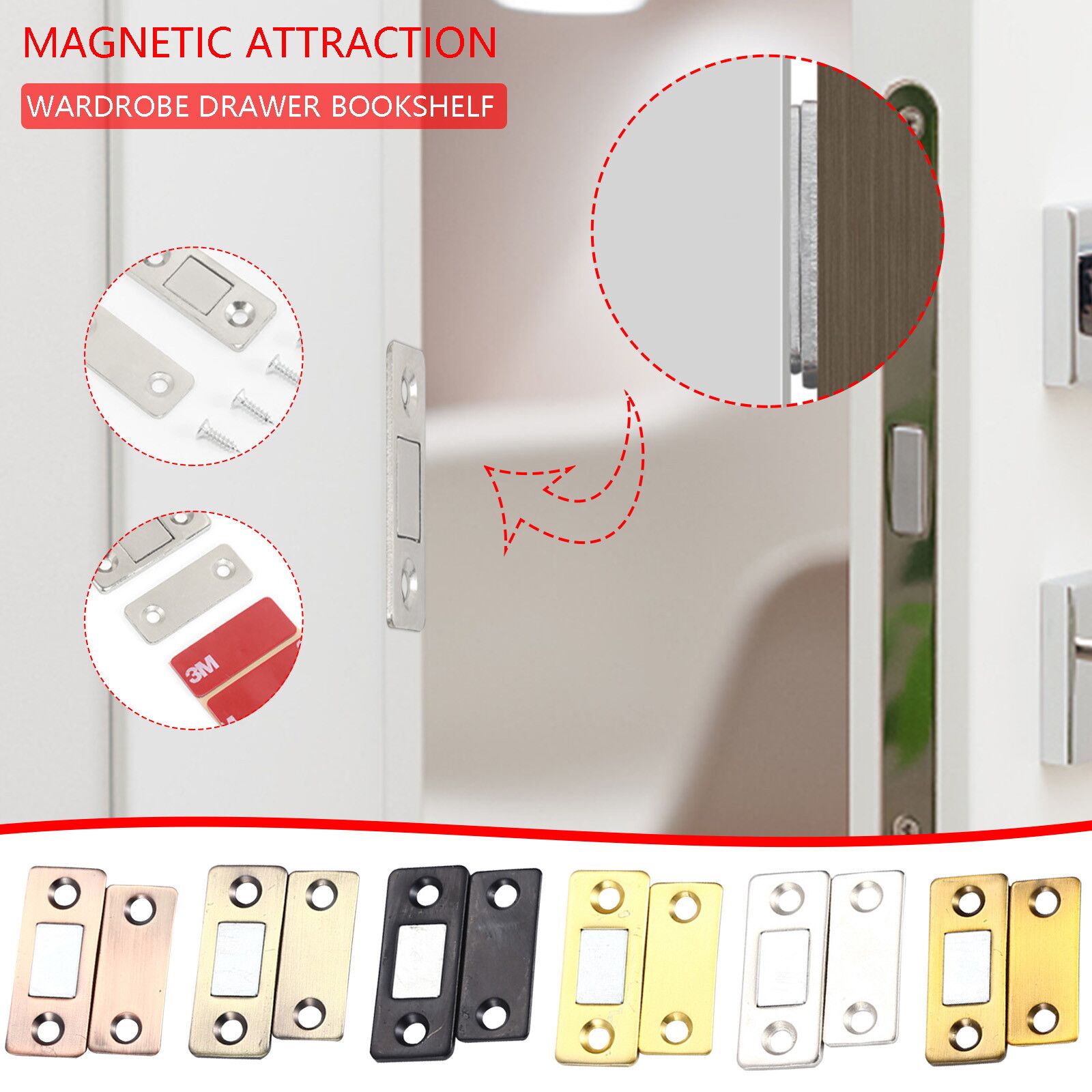Aimants invisibles ultrafins pour portes armoires, tiroirs et portes – Image 5