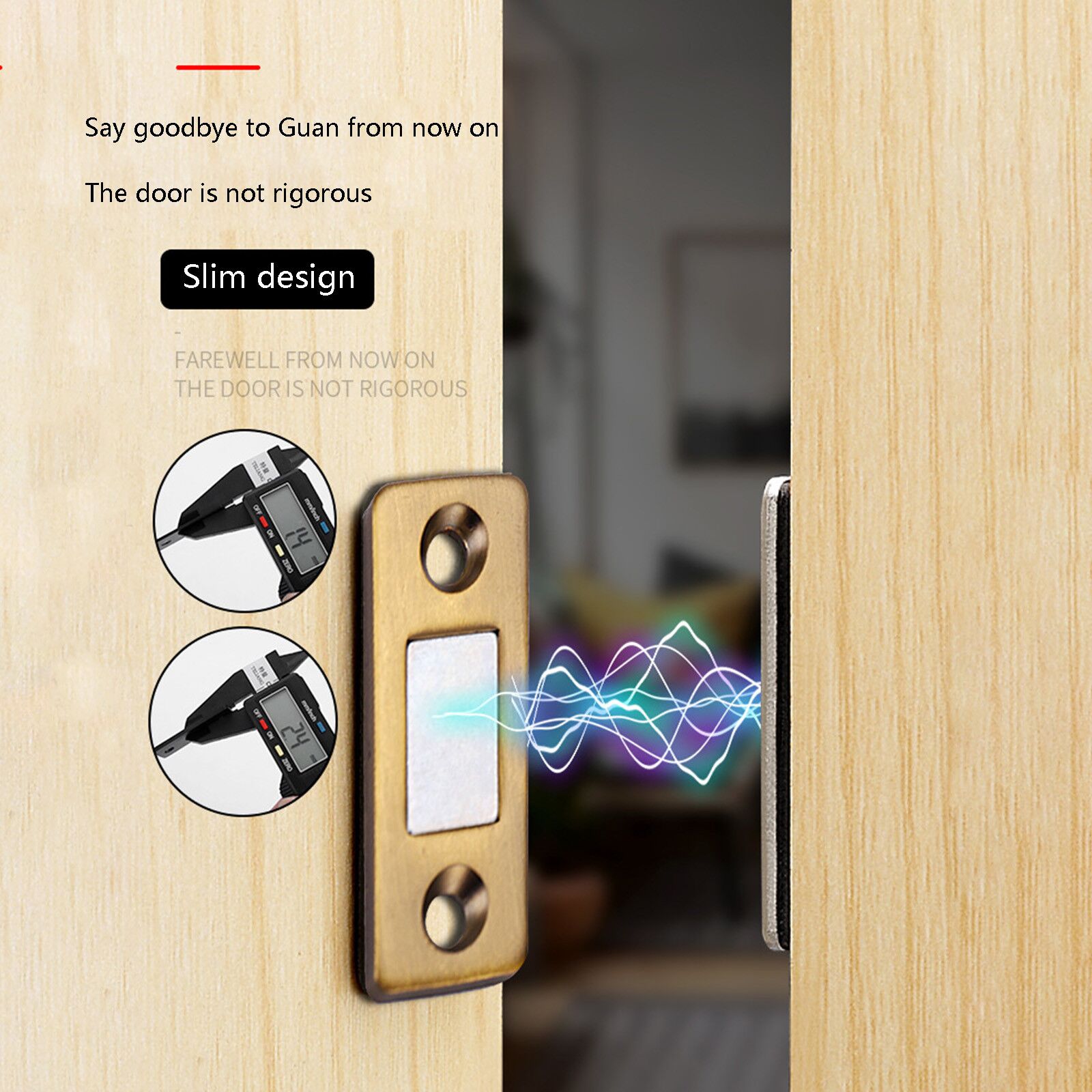 Aimants invisibles ultrafins pour portes armoires, tiroirs et portes – Image 3