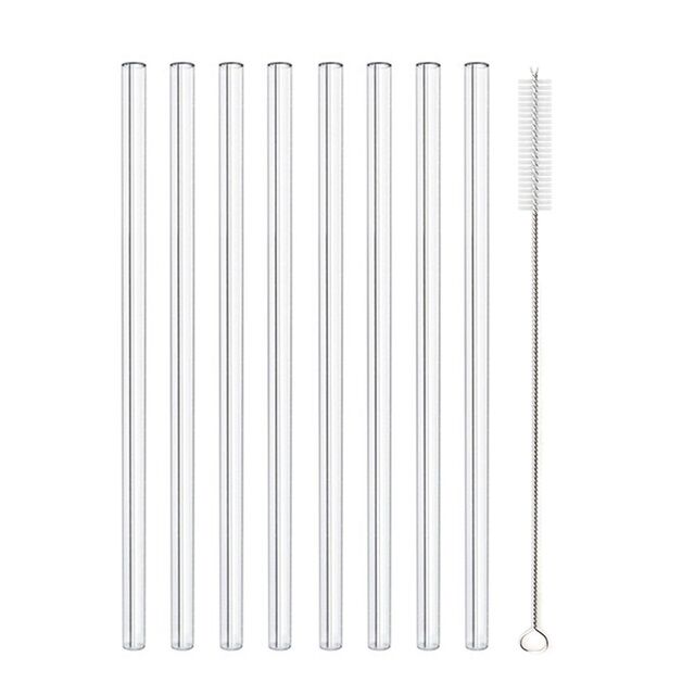 Paille en verre réutilisables avec brosses de nettoyage – Image 11