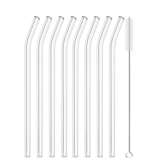 Paille en verre réutilisables avec brosses de nettoyage – Image 12