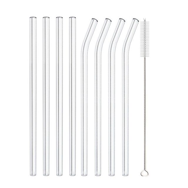 Paille en verre réutilisables avec brosses de nettoyage – Image 13